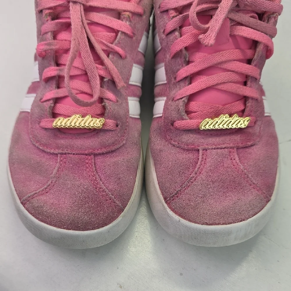 Adidas‎ Women's Sneakers Size 5 Pink White Suede Low Top Lace Up Shoes